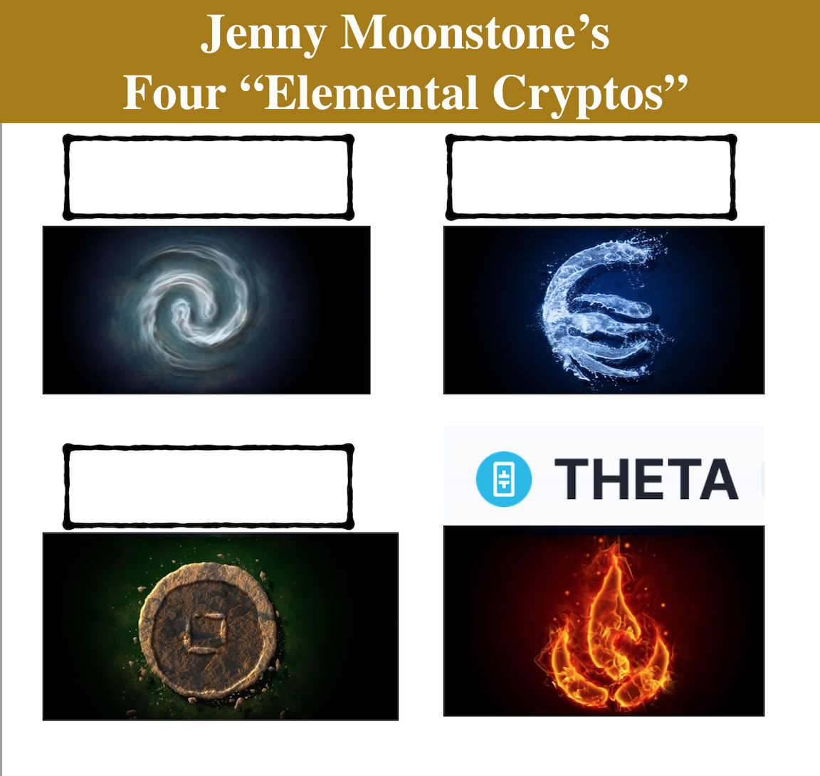 Jenny Moonstone&##x27;s Four Elemental Cryptos